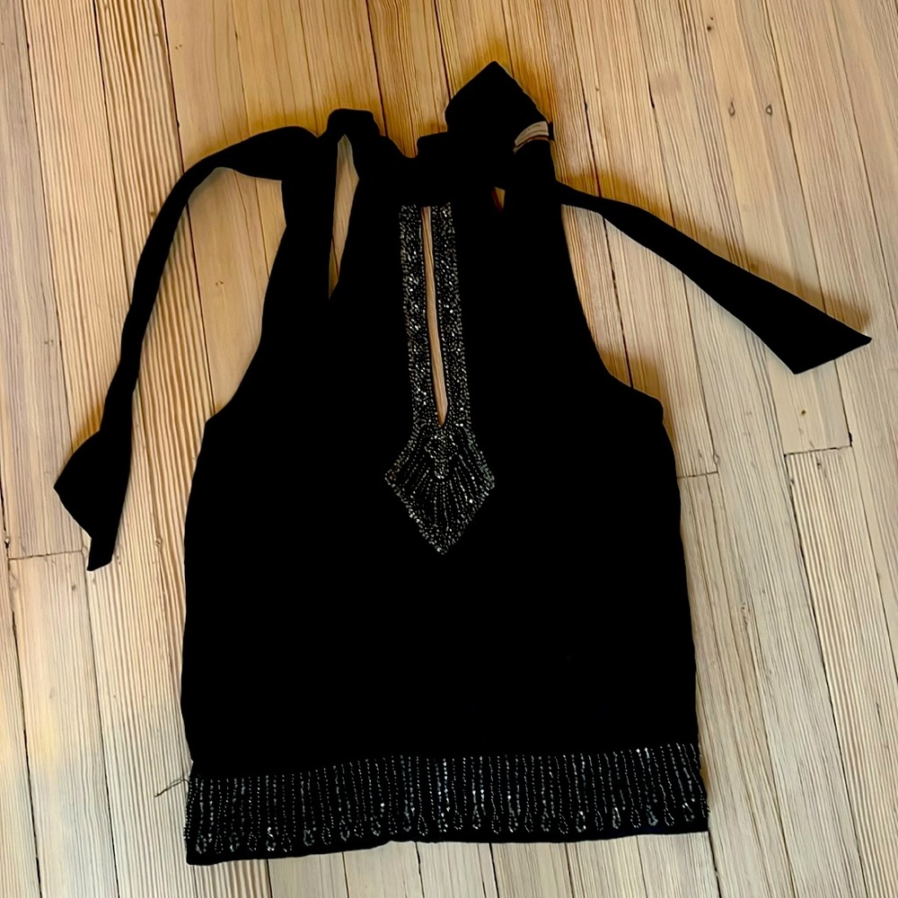 Bcbg black dressy halter top